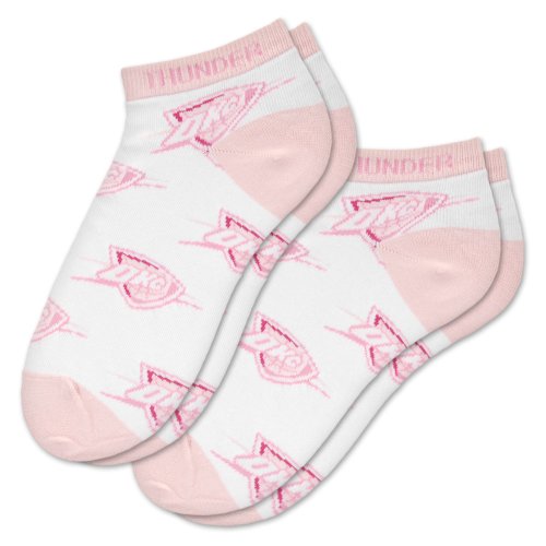 NBA Oklahoma City Thunder Womens Socks, 2-Pack, Pink
