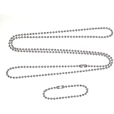 Stainless steel 4.5 in and 27 in.military dog tag ball chain, 2.4mm #3