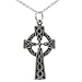 Sterling Silver Celtic Cross Pendant with 18 inch Cable Chain