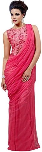 INMONARCH Womens Fashionable Reddish Pink Net Party Wear Gown SLRD1045 unstitched