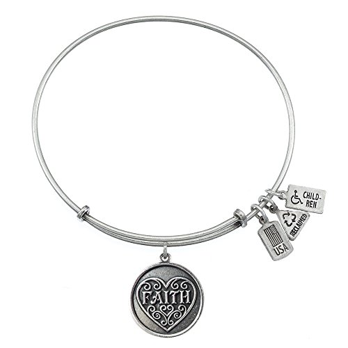 Wind and Fire Faith Charm Bangle Bracelet