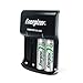 Energizer Recharge Basic Charger with 2 AA NiMH Rechargeable Batteries (included) LED Indicator
