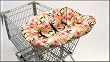 3 N 1 Shopping Cart & High Chair Cover -Vintage Floral - Cuter Than A Ducks Butt