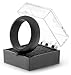 Silicone Wedding Ring for Men UNIVERSAL SIZE 5 Black Flexible Mens Rubber Silicone Wedding Rings or thumb bands for Men LUX Silicone Rings make a GREAT unique birthday or anniversary Gift