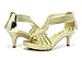 SASSY SEXY Women's Evening Rhinestones Adjustable Buckle Classic Mid Heel Pumps Sandals Shoes