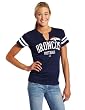 NFL Women's Denver Broncos Go For Two Short Sleeve Split Crew Neck Tee