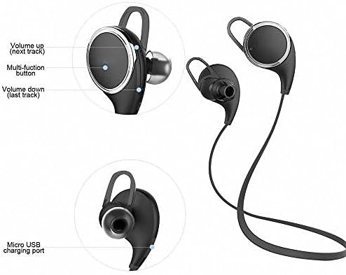 Bluetooth Headphones Bluetooth V4.1 Wireless Stereo Noise Cancelling Headset In-Ear Running Sweatproof Earbuds with APT-X/Mic for ios and Android Phones