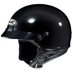 HJC Solid Men's CS-2N Half Face Motorcycle Helmet - Black