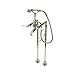 Rohl AKIT1901XMSTN Kit Palladian Floor Mounted Exposed Tub Shower Mixer Package with Handshower and Palladian Cross Handles, Satin Nickel
