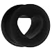 2 Gauge Black Heart Silicone Flexible Tunnel