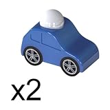Helly-Lot 2 Veilleuses Nomades a LED Automatique Rechargeable - Securite Enfant - Voiture Bleue
