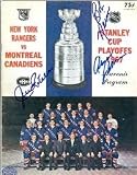 'New York Rangers 1967 Playoff Program autographed By Arnie Brown, Bob Nevin & Jean Ratelle''