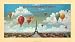 Ballooning Over Paris Art Poster PRINT I. Lane 36x20