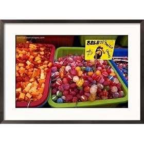 Boiled Sweets at La Merced Market, Mexico City, Distrito Federal, Mexico Cuisine Framed Art Poster Print by Greg Elms, 29x21