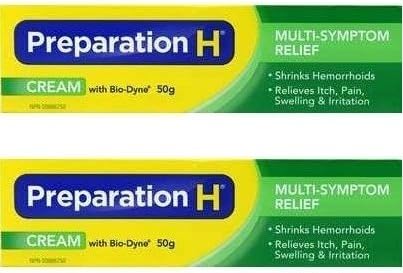 Canadian Preparation H Cream with Bio-dyne 50g 1.8oz (Pack of 2)