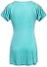 Ninedaily Women Short Sleeve Draped T-shirt Scoop Neck Flattering Tunic Tops