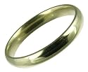 9ct White Gold Gents 3mm Medium Court Wedding Ring