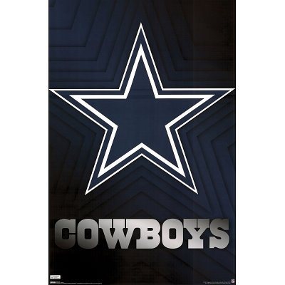 Dallas Cowboys (Logo) Sports Poster Print - 22x34 Poster Print, 22x34