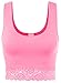 URBAN K Womens Lace Trim Knit Crop Tank Top