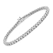 Tennis Bracelet With 4.75ctw Genuine Clean Diamonds Well Made in 14K White Gold. Total item weight 13.8g Length 7.5in