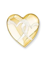 Sterling Silver 23mm Gold-plated Linked Hearts Heart Slide Locket