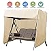 boyspringg Patio Swing Covers Outdoor Garden Hammock Glider Cover Durable Waterproof UV Resistant Whether Protector Outdoor Furniture (3 Seater, Beige)