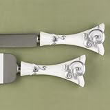 Review Yacanna  / 25th Anniversary Cake Serving Set with Rhinestones ans Swirl