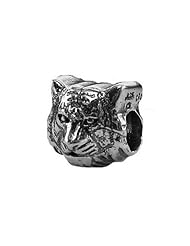 Zable (tm) Sterling Silver Mascot Tiger 1922 Bead / Charm