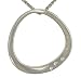Abstract Circle Pendant w/ 5 Diamonds on Chain .03cttw