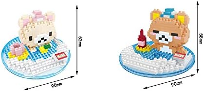 New Rilakkuma Block San-x Kawaii Relax Bear Doll Sanrio Vintage Building Blocks Bricks Lot 2 Set Nanoblock Nano Bricks Gift with Original Box