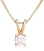 18k Rose Gold Pink Diamond Pendant (.16 cttw)