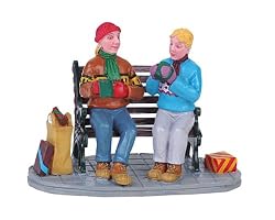 Lemax Vail Village Collection Enjoying A Chat Figurine # 62265