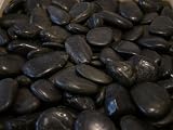 20 lbs. Polished Black Pebbles (1/2
