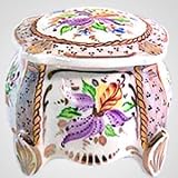 Handpainted Floral Porcelain Box