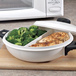 Vented 2-Section Microwave Casserole Dish