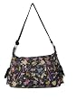 Designer Handbag - Puppy Love Design Shoulder Bag (Dog Print Purse) Adjustable Strap - Black