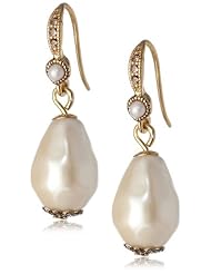 Carolee Pearl Tone Drop Earrings