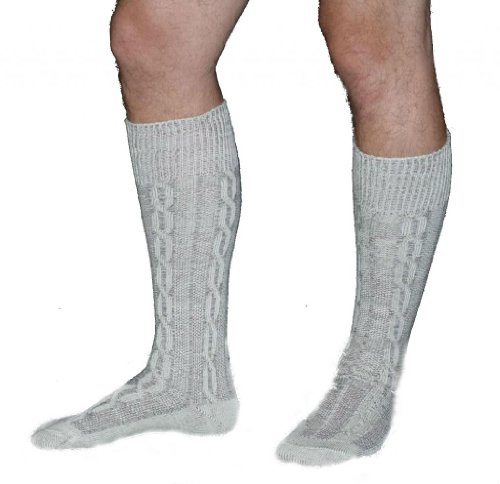 Trachten Haus Men's Long Embroidered German Lederhosen Wool Socks