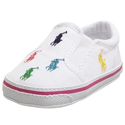 Polo Ralph Lauren Layette Infant Bal Harbour Crib Shoe,White,0 M US Infant