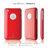 elago S3 EL-S3-RED Case for iPhone 3G, 3GS with Dock Adapter and Logo Film (Red)
