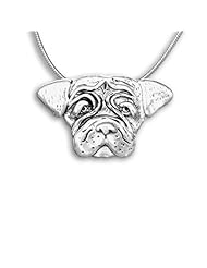 Sterling Silver Bull Mastiff Pin Pendant by The Magic Zoo