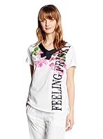 Marc Cain Camiseta Manga Corta (Blanco / Fucsia)