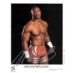 Shelton Benjamin - Autographed WWE Wrestling 8x10 Promo Photo