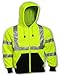 TINGLEY S78122.2X Hi-Viz Hooded Sweatshirt, ANSI/ISEA 107 Class III, Yellow/Green, XXL - Quantity 12