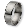Beveled Edge Satin and Polished Titanium Ring (8.0 mm) - Sizes 7.5-12