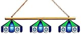MLB Seattle Mariners Three Shade Stained Glass Billiard Table Lamp