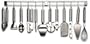 Tarrerias Bonjean 430401 Barre de Support D'Ustensiles Cuisine 12 Pi�ces Inox