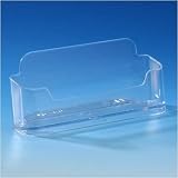 Zoom Produkt-Bild: VITAdisplays&reg; 10er-Pack Visitenkartenhalter / Visitenkartenst&auml;nder / Querformat, Transparent (10&times;NE-095)