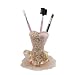 Victorian Brush Holder Torso Mannequin Pink Crochet