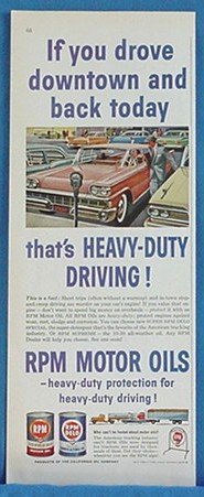 Cover image : 1960 RPM Motor Oil Print Ad (2045)